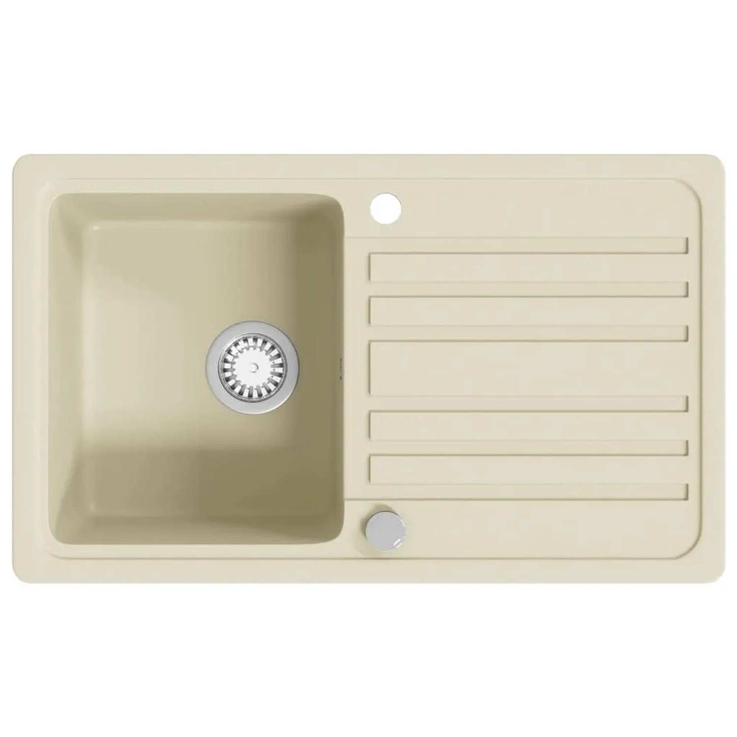 vidaXL Granitspüle Einzelbecken Beige 144849