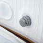 Detailaufnahme: grauer AirJet-Düsen-Aufsatz am weißen LAY-Z-SPA Helsinki AirJet Whirlpool.