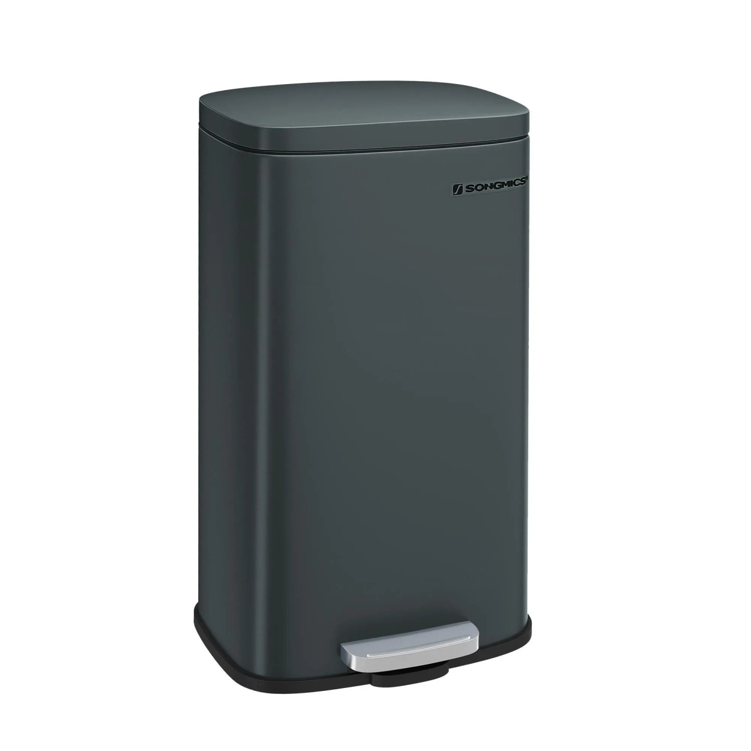 Songmics Mülleimer Plushic mit Fußpedal 30 l Grau günstig online kaufen