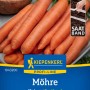 Kiepenkerl Möhre 'Mokum' Saatband: Orangefarbene Karotten und Saatband-Verpackung.