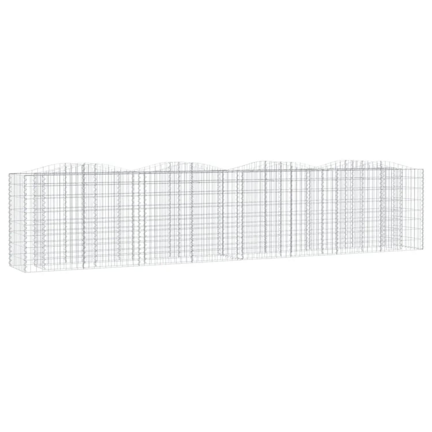 vidaXL Gabionen-Hochbeet mit Hochbogen 400x50x100 cm Verzinktes Eisen 153547