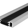 Detailaufnahme Aluminium-Haustür Moderno M340, silbergrau metallic, thermisch getrennt.