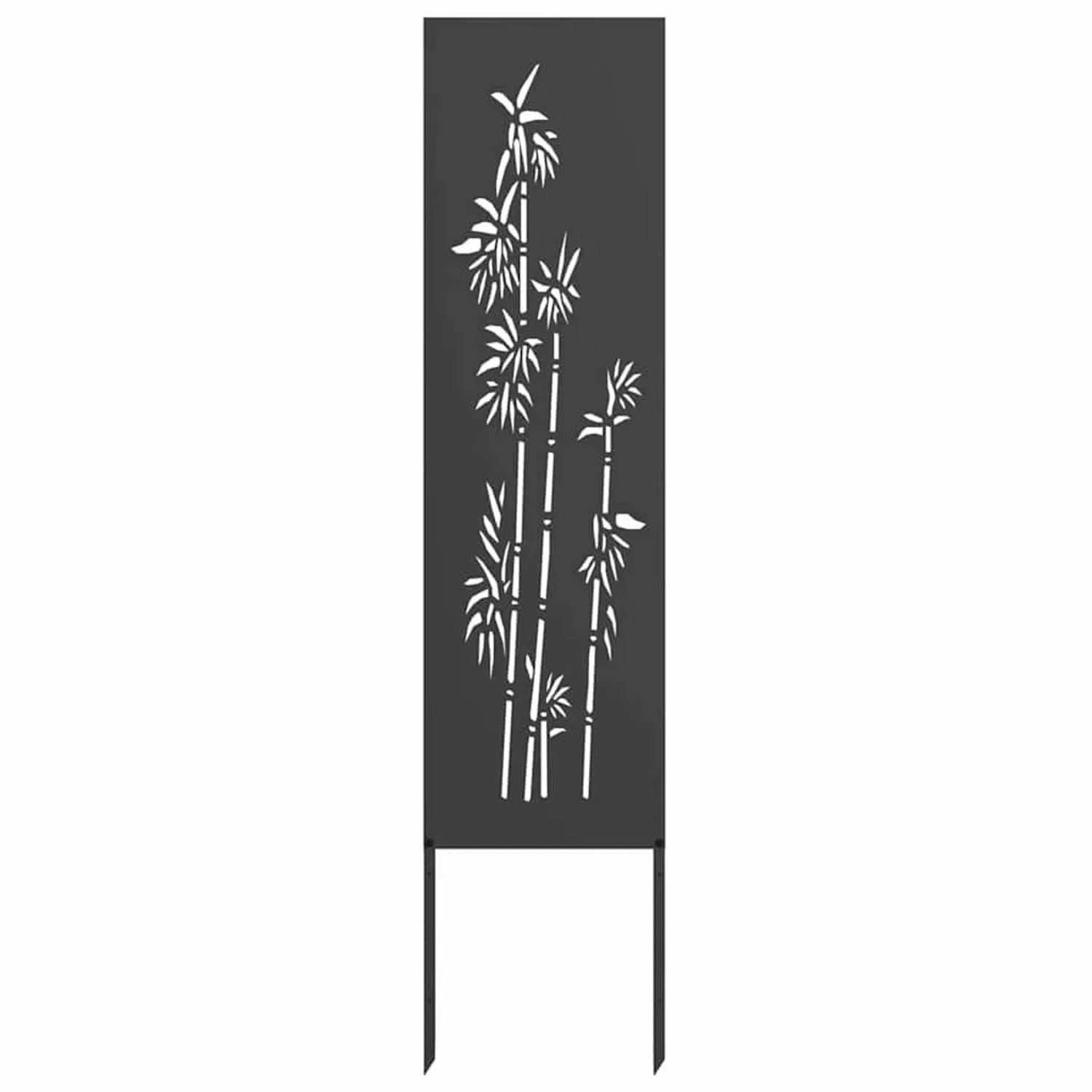 vidaXL Garten Sichtschutz-Leinwand Floral Schwarz 32 x 140 cm 876224