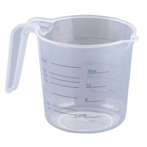 Fackelmann Messbecher Essential, 500 ml, aus transparentem Kunststoff – ideal zum Abmessen in der Küche.