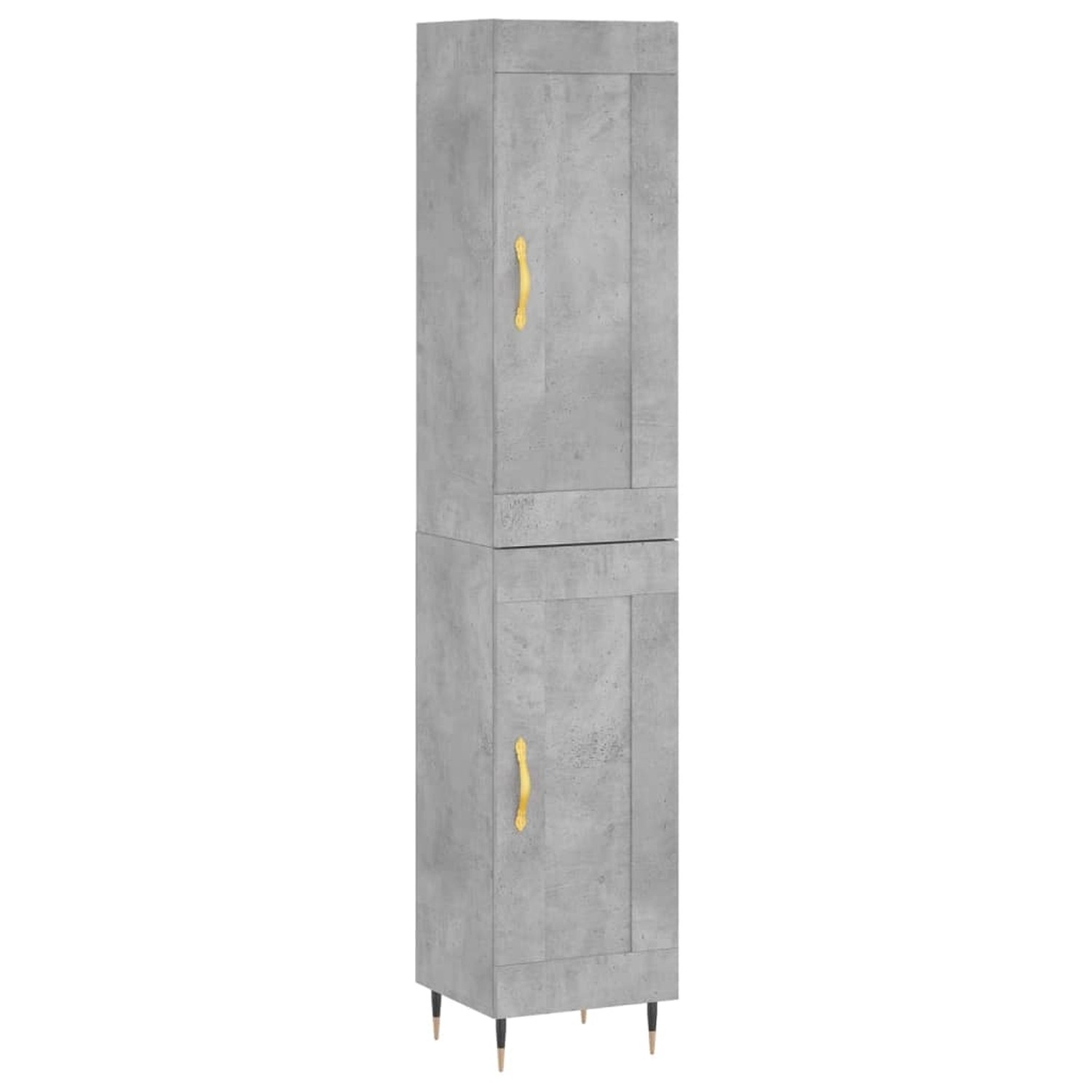 vidaXL Highboard Betongrau 34,5x34x180 cm Holzwerkstoff 3200437 günstig online kaufen