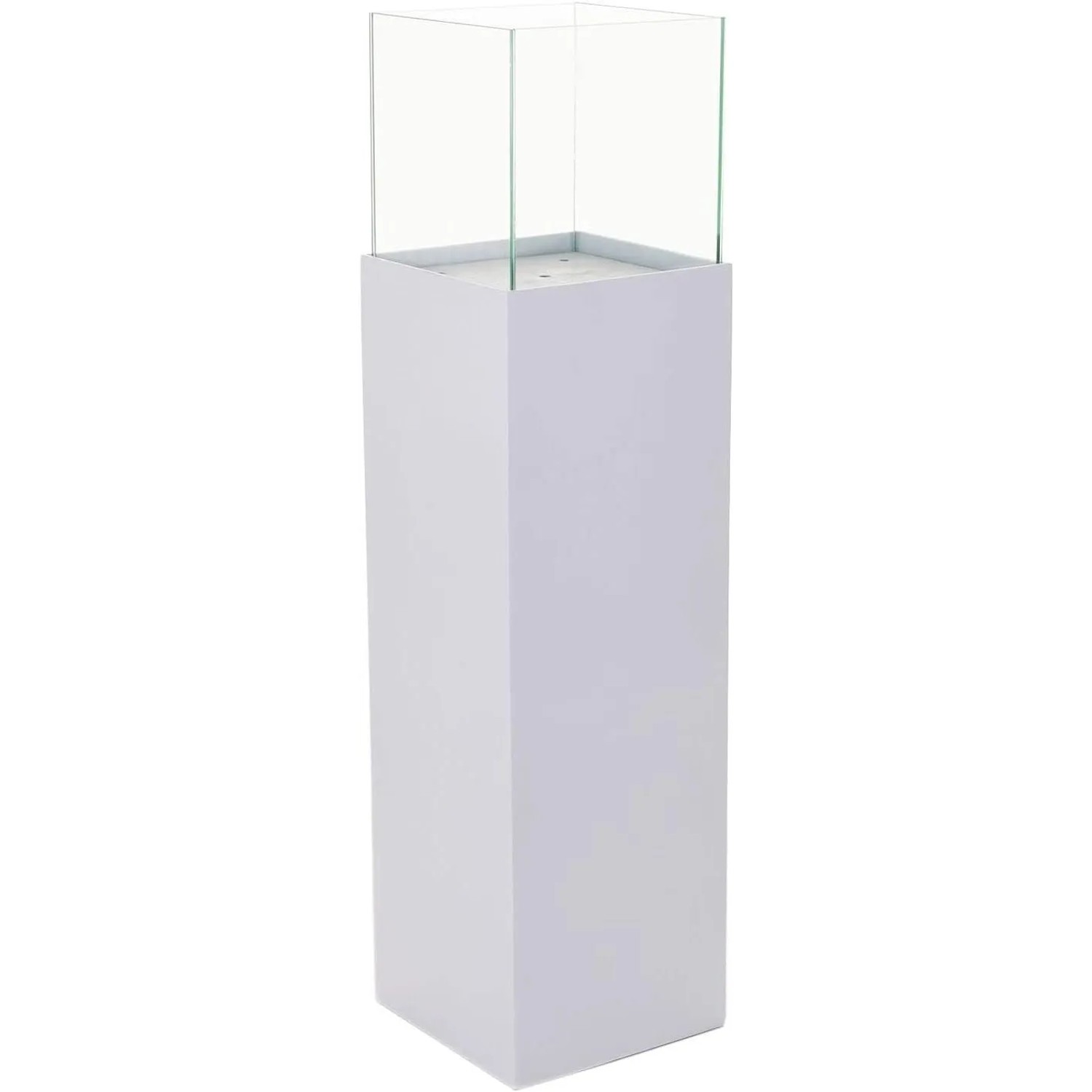 Vivanno Windlichtsäule Candela 25 cm x 25 cm x 100 cm Weiß