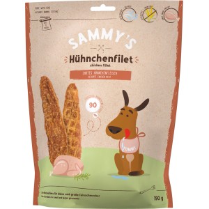 Sammy's Hunde-Fleischstreifen Hühnchenfilet, 190g Packung. Leckerer Kausnack für Hunde.