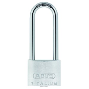 Abus Titalium Vorhangschloss 64TI/40HB63 mit hohem Bügel und Nano-Protect Beschichtung.