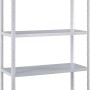 Weißes Schulte Steck-Grundregal, 200x100x35 cm, mit 5 Böden. Ideal für Keller, Garage oder Werkstatt.