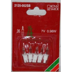 Konstsmide Ersatzbirnen Klar, 5er-Pack für Innen-Lichterketten mit weißer Fassung.