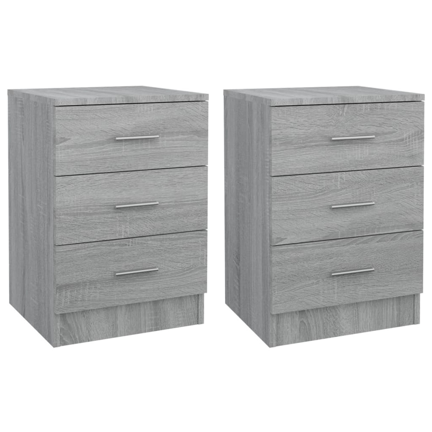 vidaXL Nachttische 2 Stk Grau Sonoma 38x35x56 cm Holzwerkstoff günstig online kaufen