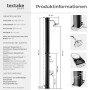 Tectake Solardusche Ofanto, 35L, mit Seifenablage, schwarz. Erwärmt Wasser bis 60°C ohne Strom.
