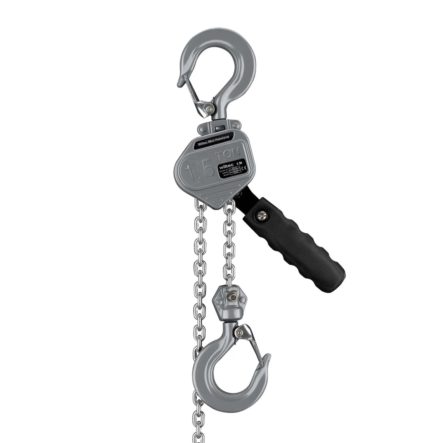 Wiltec Mini Hebelzug bis 1,5 t Handkettenzug 1,5m Hubhöhe Kettenzug Hebezeug
