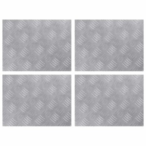 vidaXL Rautenscheiben 4 Stk Silber 40 x 30 cm Aluminium 4104288