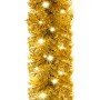 Goldene vidaXL Weihnachtsgirlande mit LEDs, 5 m lang, festliche Deko.
