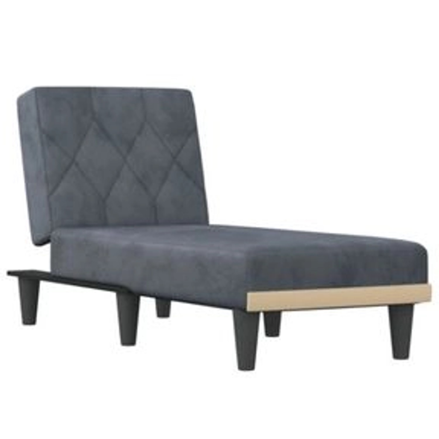vidaXL Chaiselongue Dunkelgrau Samt Modell 7