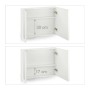 Relaxdays Spiegelschrank 2-türig MDF Glas Weiß Höhenverstellbar 50 cm x 65 cm x 15,5 cm 10,9 kg_5