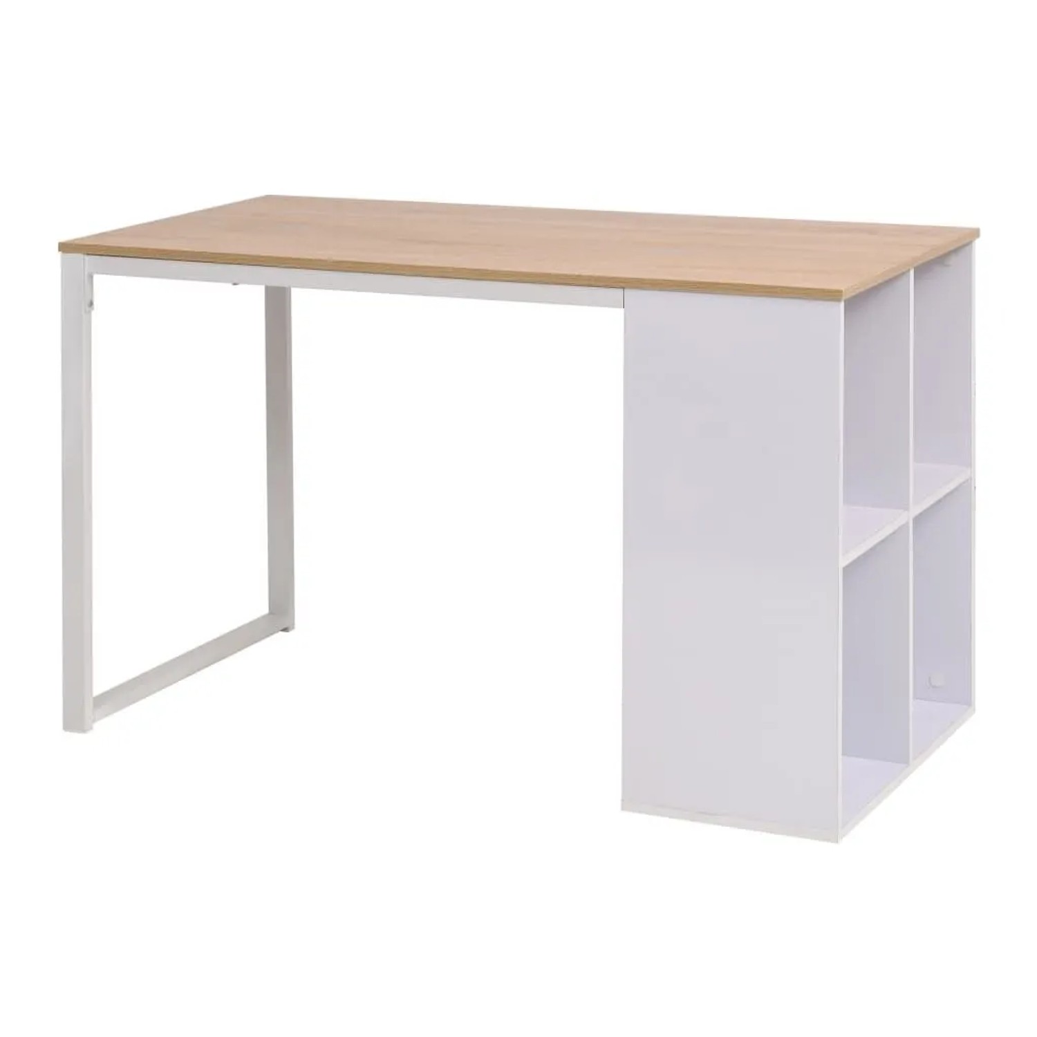 vidaXL Schreibtisch 120x60x75 cm Eichenbraun und Weiß 245720