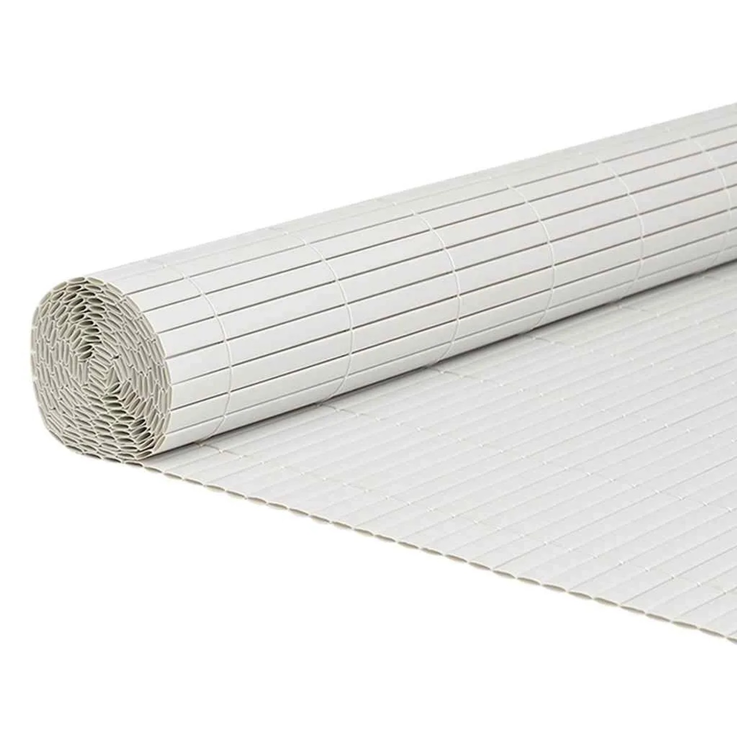 vidaXL Gartenzaun Doppelseitig Weiß 1,8x3 m PVC 42002618