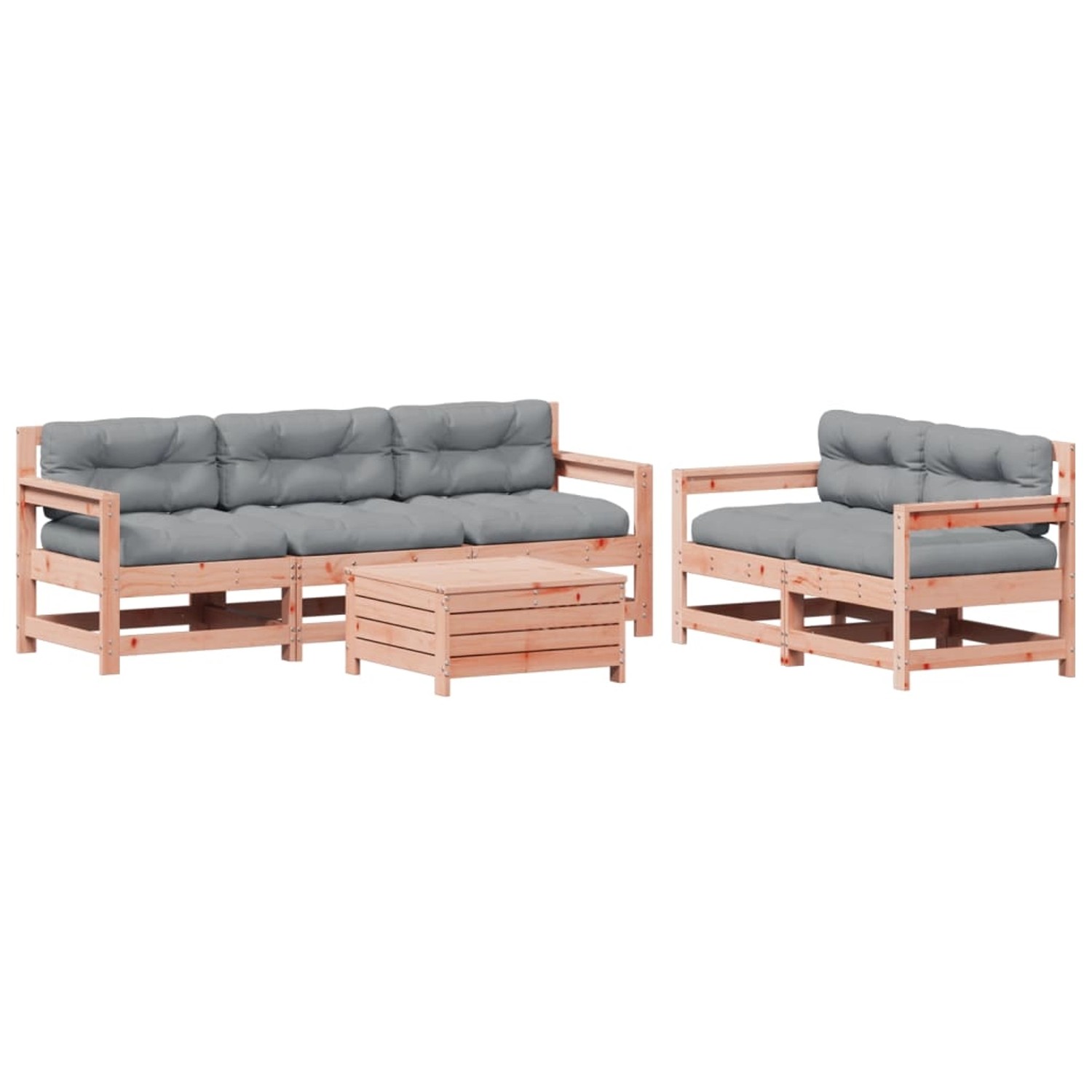vidaXL 6-Tlg Garten-Lounge-Set mit Kissen Massivholz Douglasie 3250826 günstig online kaufen