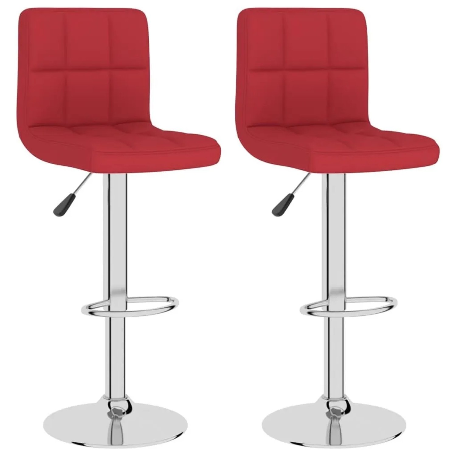 vidaXL Barhocker 2 Stk Weinrot Stoff 334247
