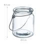 Relaxdays Windlicht Glas Transparent Schwarz 12er Set 9,5 cm x 8 cm_4