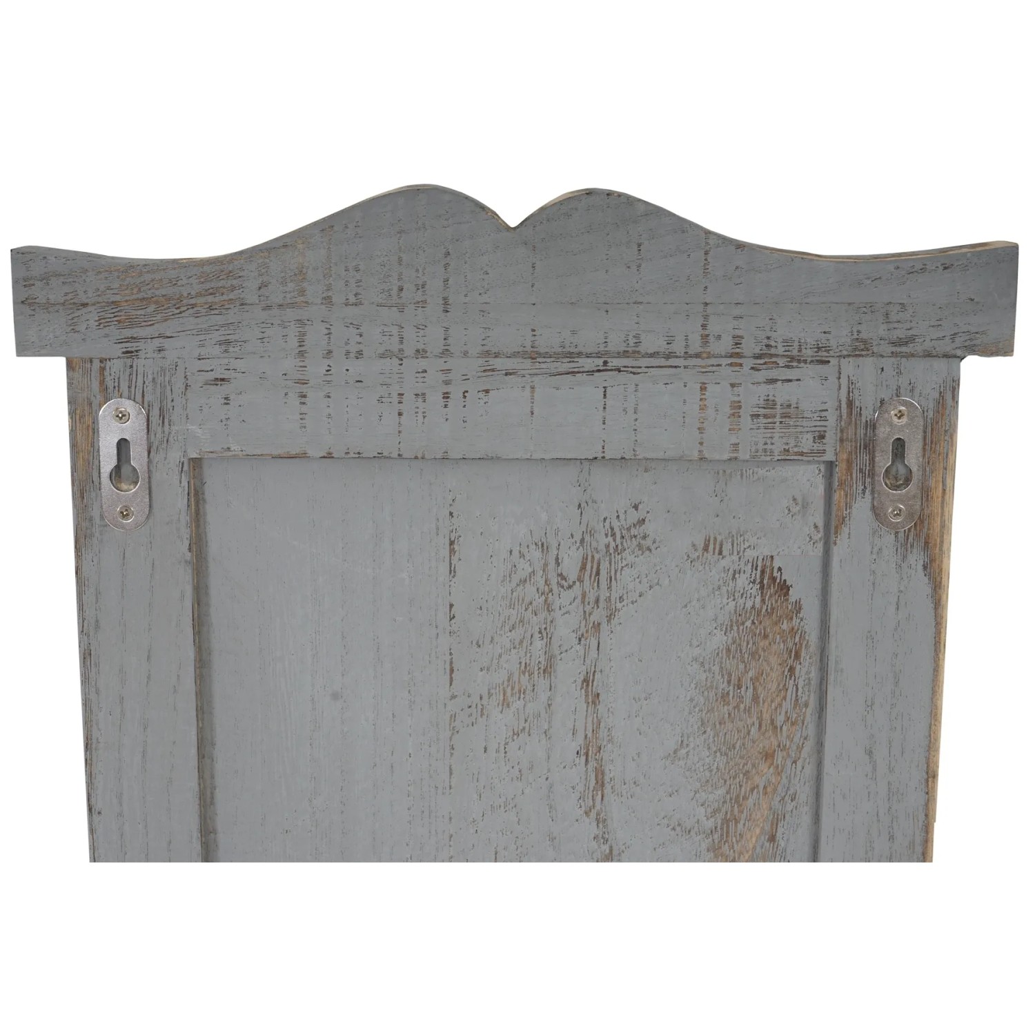 Detailansicht der grauen MCW Wandgarderobe im Shabby-Look, 2er-Set.