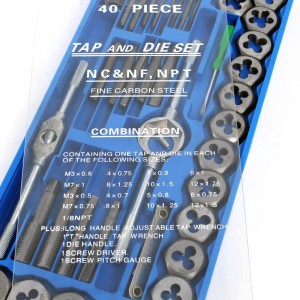 Xpotool Gewindeschneider Set 40Tlg M3-M12 Gewindebohrer Schneideisen Satz Metr.
