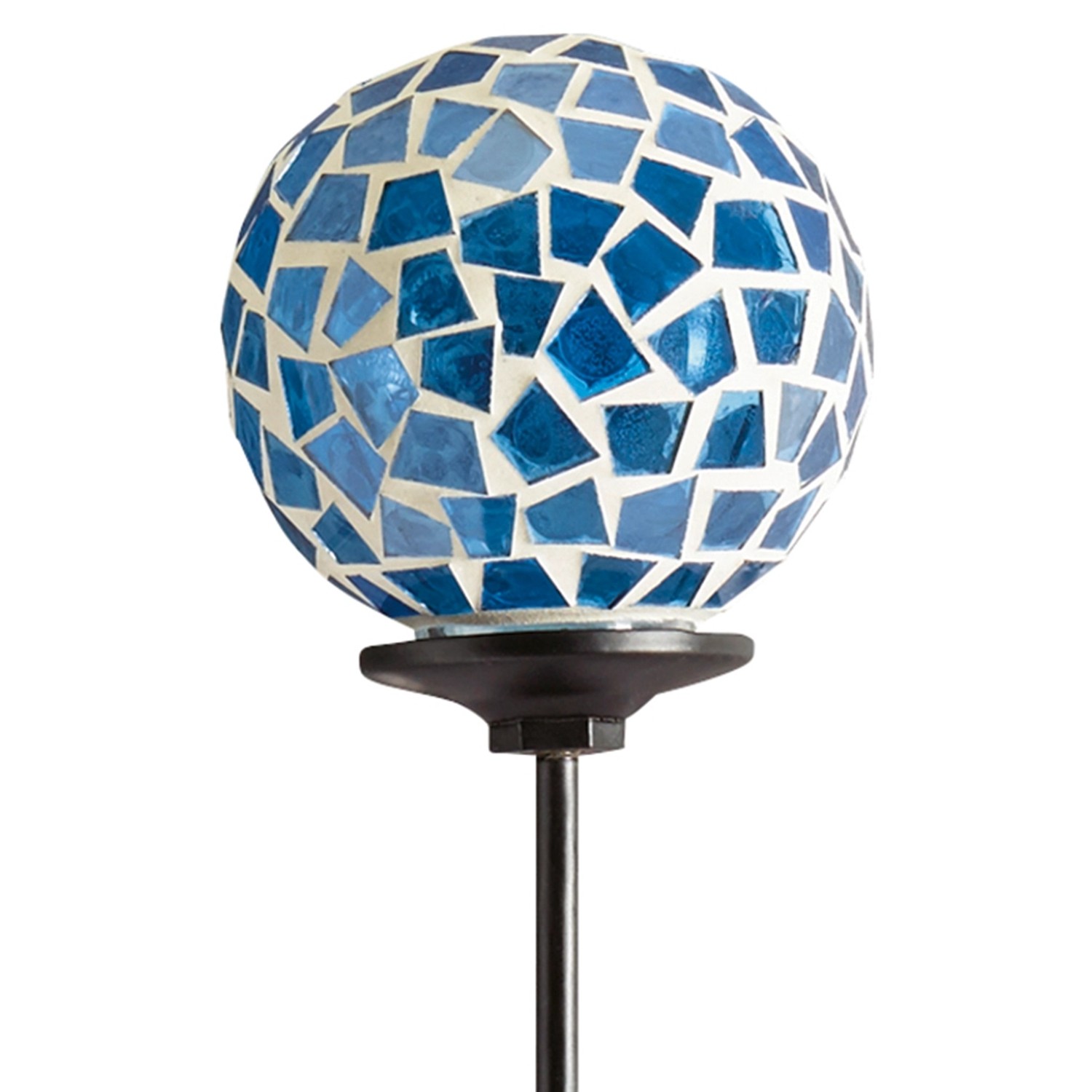 Garten-Stecker mit Mosaik-Kugel 75 cm Blau