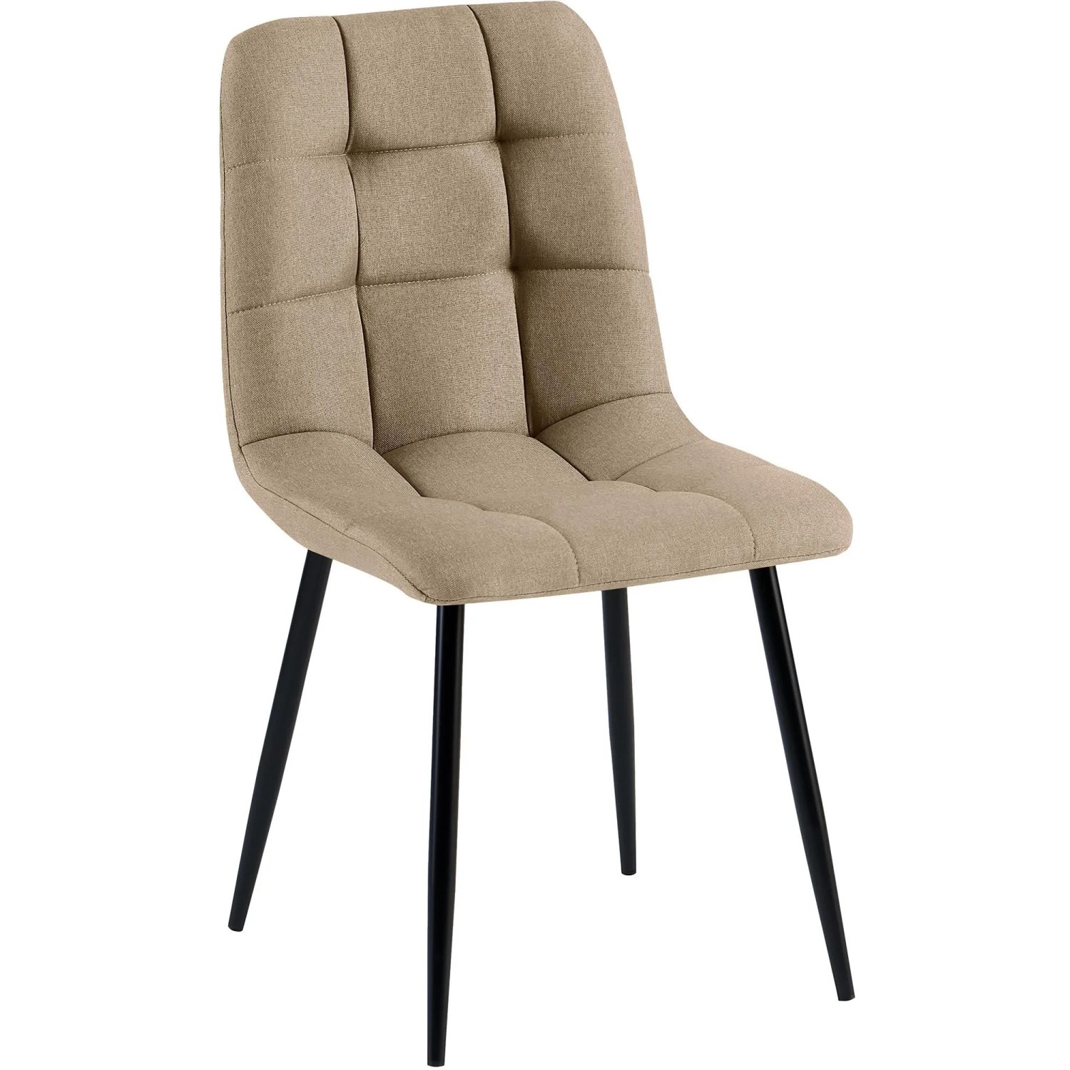 DELUKE Esszimmerstuhl FANOR Stoff Taupe 45x55x84cm Essstühle Esszimmerstühle Küchenstühle Wohnzimmerstühle