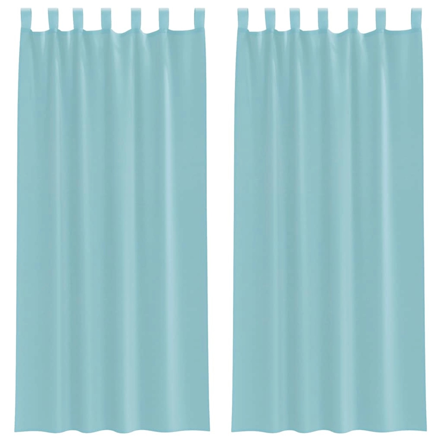 vidaXL Voile Vorhänge mit Schlaufen 2 Stk Türkis 140x245 cm 4102329 günstig online kaufen