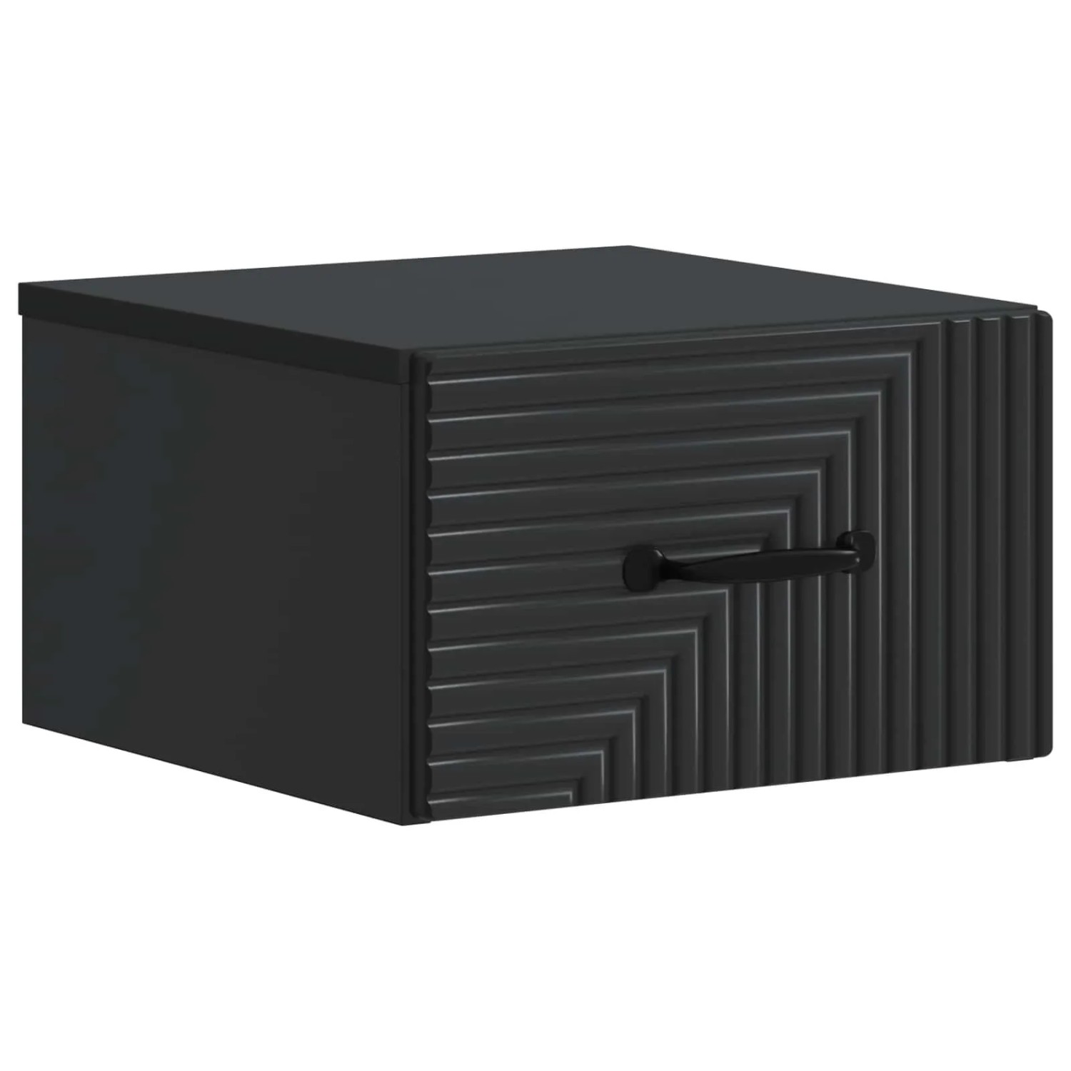 vidaXL Wandmontierter Nachttisch Schwarz 34,5 x 33 x 20 cm 898597