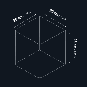Dennerle Nano Cube 10l Aquarium: Transparentes Würfelbecken mit abgerundeten Ecken, Maße 20x20x25 cm.