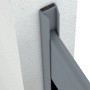 ZacAlu Gummipad an Wandanschlussleiste für Zaunbau, zum Ausgleich von Unebenheiten.