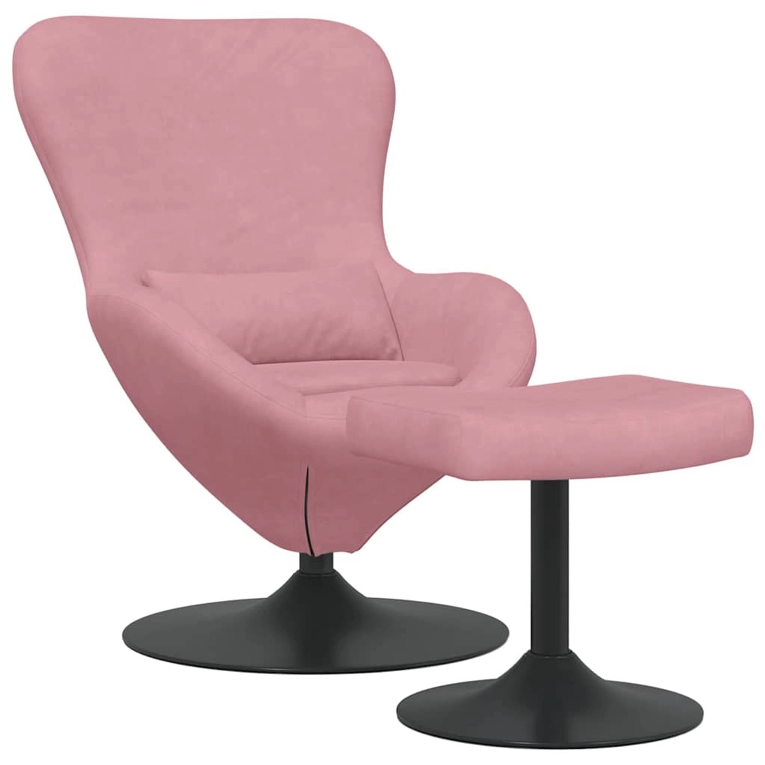 vidaXL Eierstuhl mit Fußhocker Rosa 63 x 73 x 90 cm Samt 42002748 günstig online kaufen