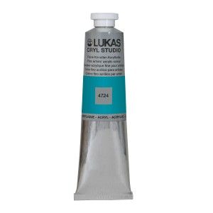 Tube Lukas Cryl Studio Premium Acrylfarbe, 75ml, Türkis. Künstlerfarbe für Leinwand und mehr.