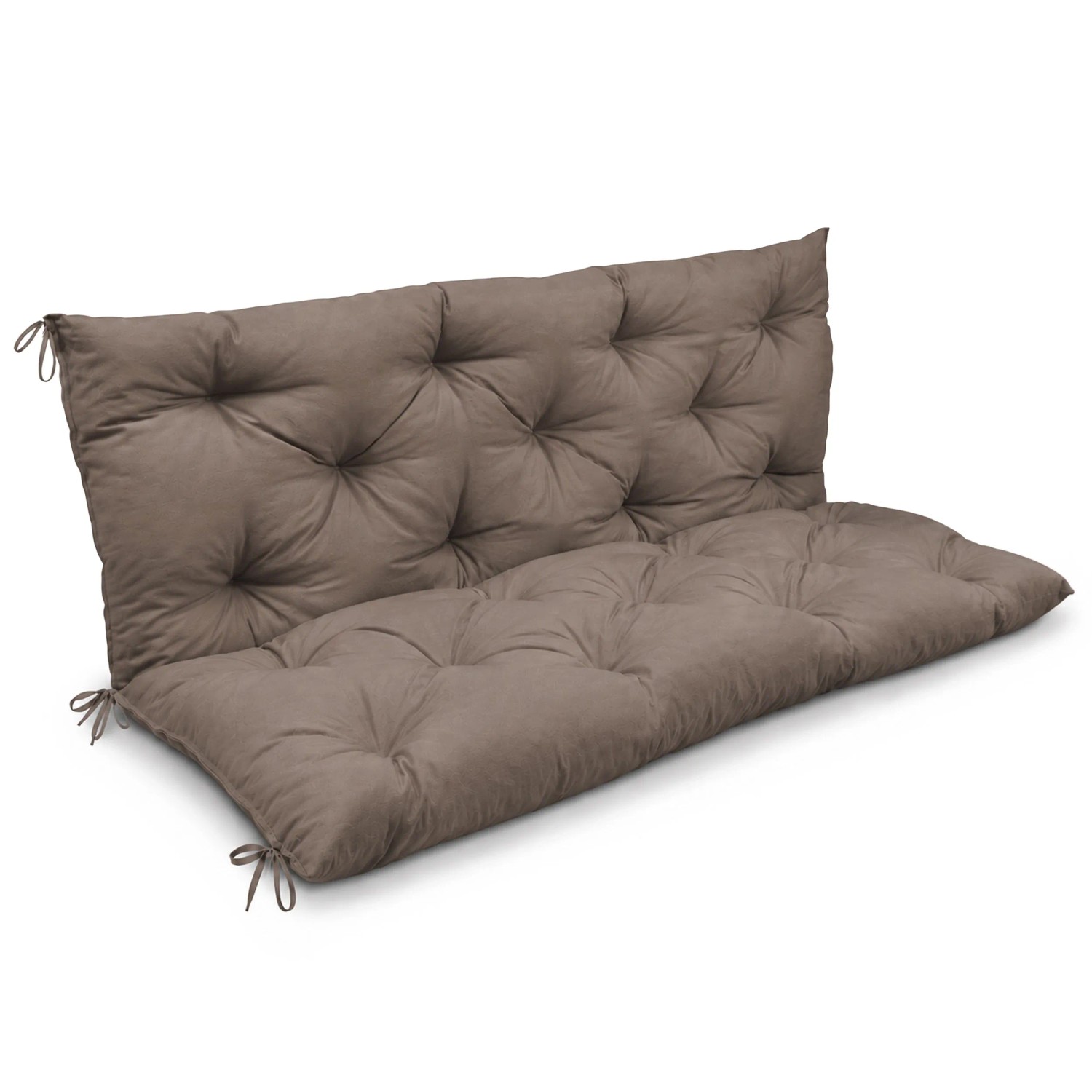 Beautissu Bankauflage Flair BR Taupe 100x50x50cm