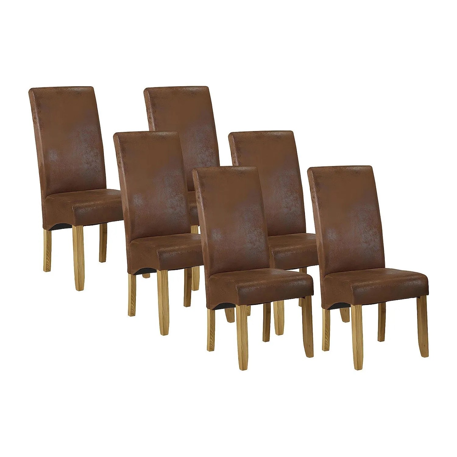 Vente-unique Stuhl Santos Schokoladenbraun  Naturfarben Hell 47 cm