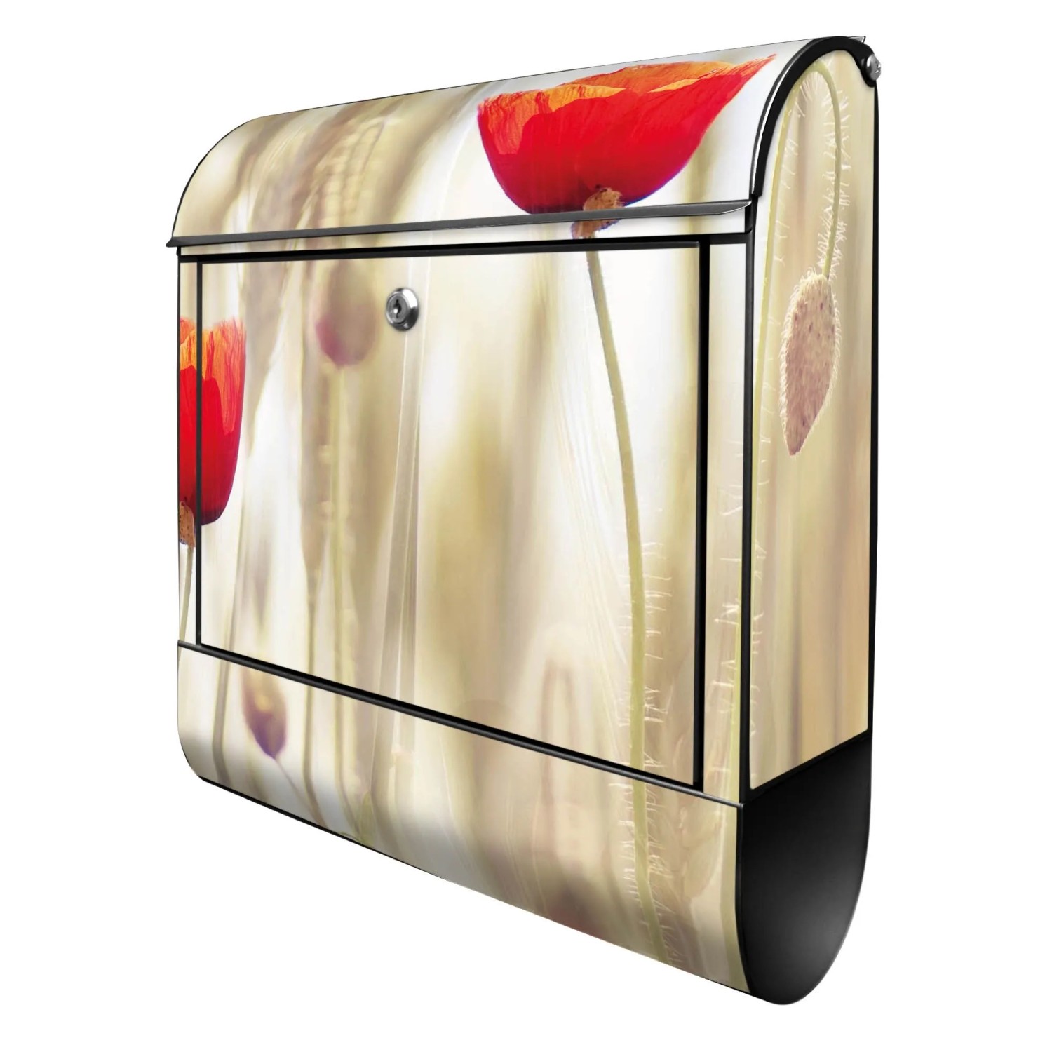 Banjado Design Briefkasten Schwarz Pulverbeschichtet 39x47x14cm 2 Schlüssel günstig online kaufen