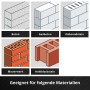 Geeignete Materialien für Einhell Meißel Set: Beton, Gasbeton, Kalksandstein, Mauerwerk, Hohlblockstein.