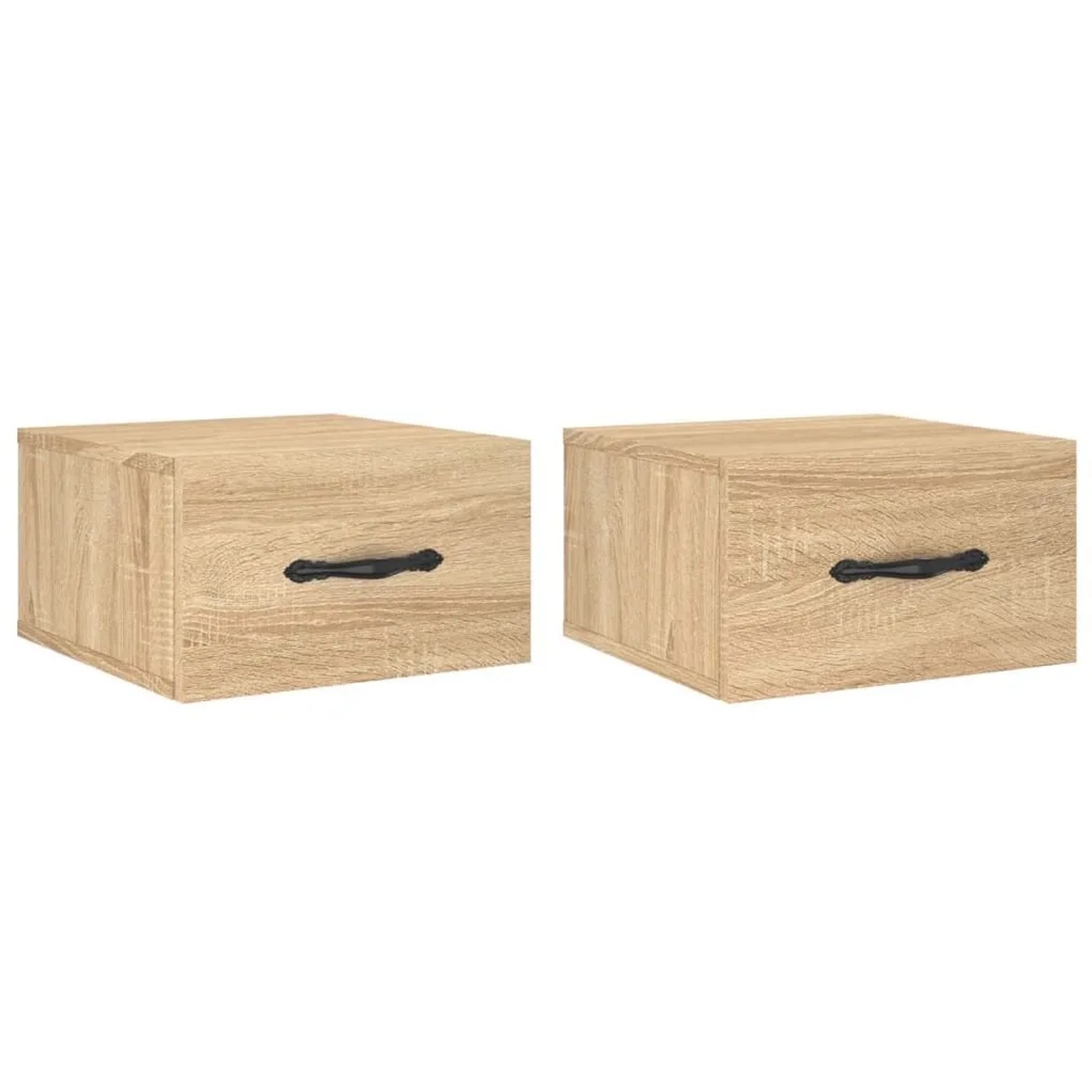 vidaXL Wand-Nachttische 2 Stk Sonoma-Eiche 35x35x20 cm 829811