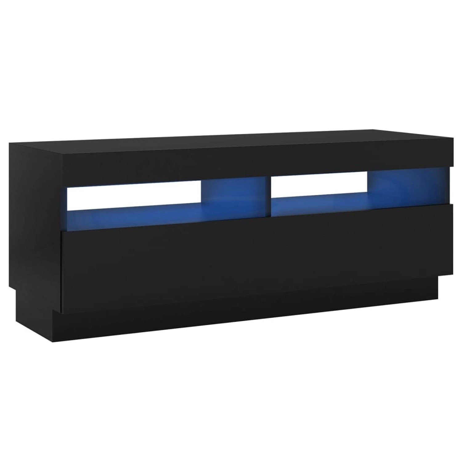 Tv-schrank Mit Led-leuchten Schwarz 100x35x40 Cm günstig online kaufen