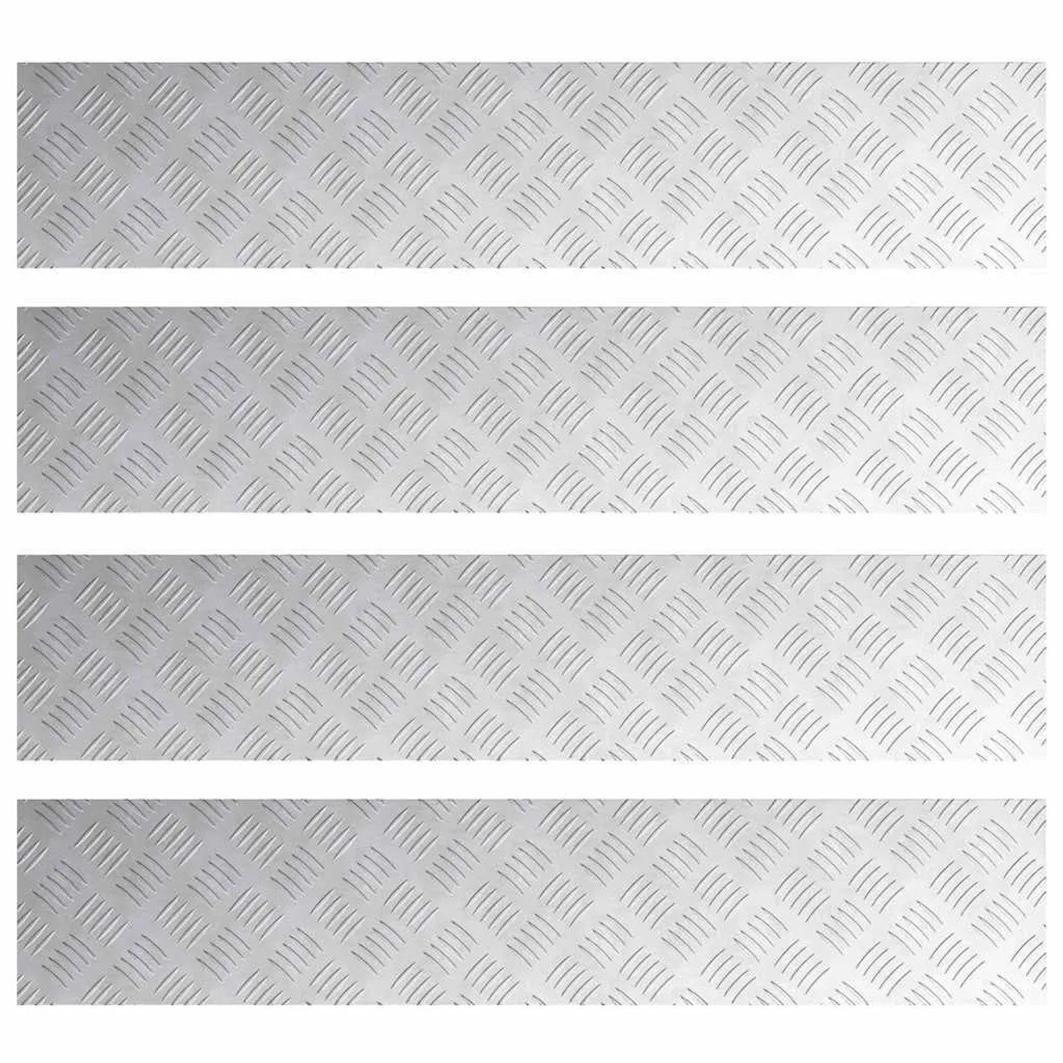 vidaXL Rautenscheiben 4 Stk Silber 100 x 20 cm Aluminium 4104270