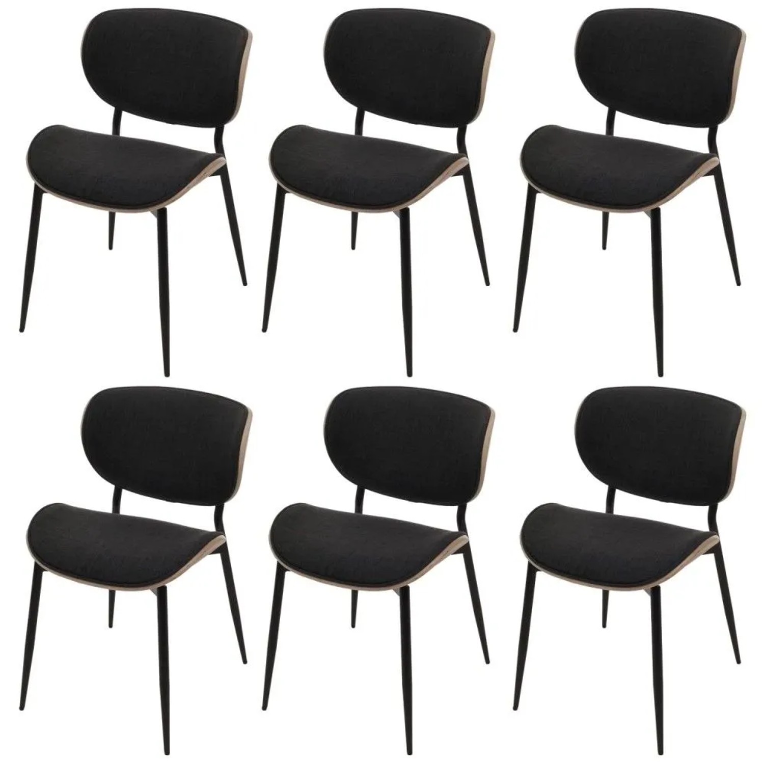 MCW Esszimmerstuhl O45 6er-Set Natur Dunkelgrau