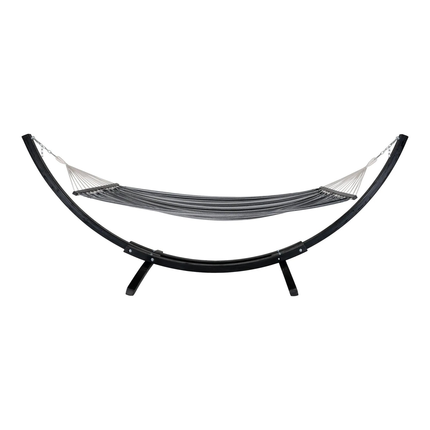 furnicato Hängematte Tripoli 120x320 Cm Grau Schwarz