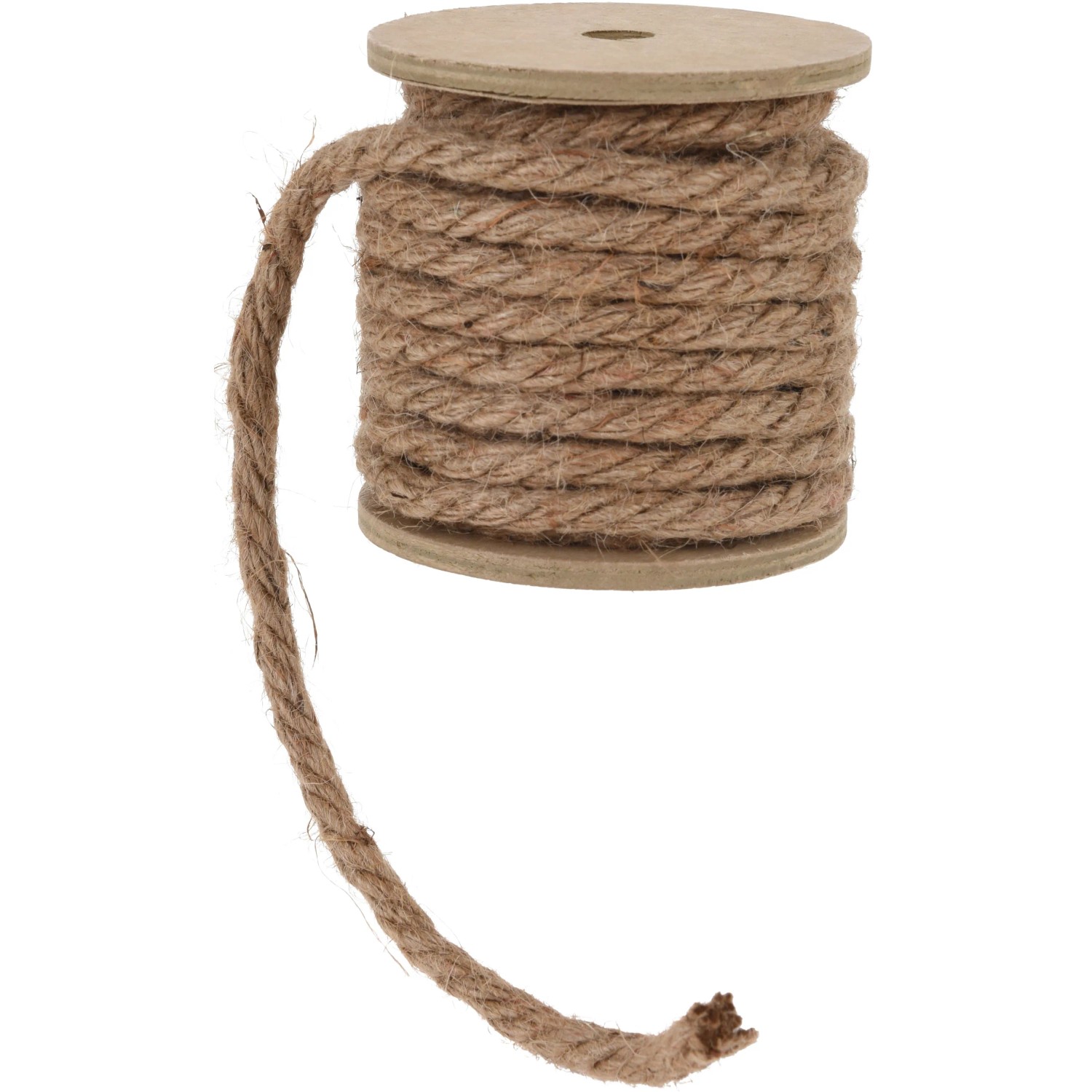 EVERLASTO Geflochtene Jute-Schnur Mit Poly-Kern – Nr. 4 (6,5 Mm), 100 Meter