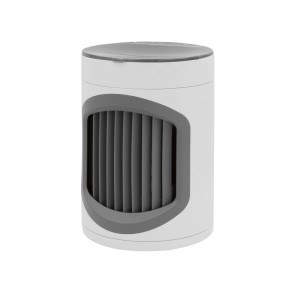 Livington SmartChill Klimagerät, tragbarer Luftkühler in Weiß und Grau.