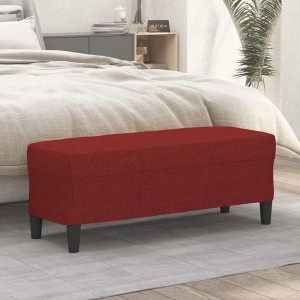 vidaXL Sitzbank Weinrot 100x35x41 cm Stoff 349413