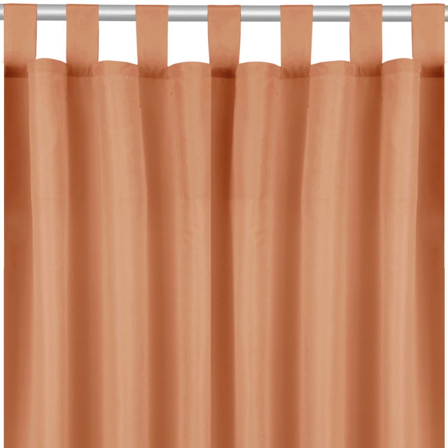 Brauner Dekoschal Ellen mit Schlaufen, 140x245 cm, für Fenstervorhänge.