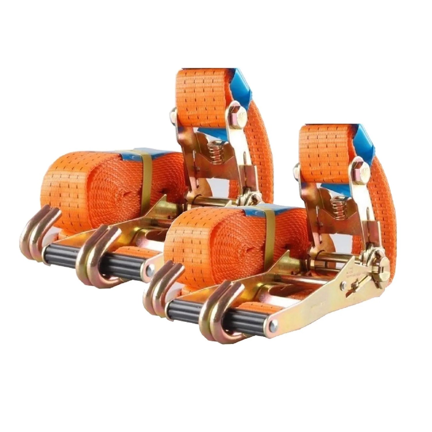 TRUTZHOLM 2x Profi Ratschen Spanngurt 2 Teilig 5m 4t 4000kg TÜV/GS Orange